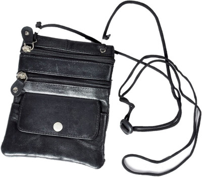 40% OFF on Little India Women Casual Black Genuine Leather Sling Bag