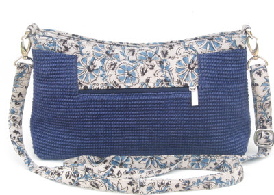 Beautona Women Casual Blue Cotton Sling Bag