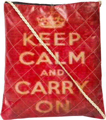 The House of Tara Women Casual, Evening/Party Red Polyester Sling Bag