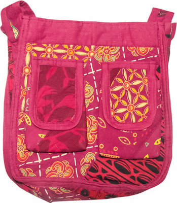 41% OFF on Rural Touch Girls, Women Casual, Festive Maroon Jute, Fabric Sling Bag
