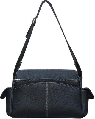20% OFF on Kudos Fashions Women Black Genuine Leather Sling Bag