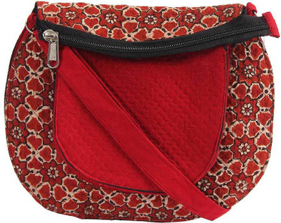 Ethnicshack Women Casual Maroon Cotton Sling Bag