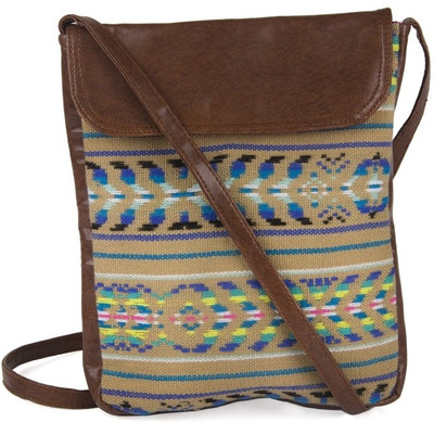 25% OFF on The Kala Shop Women Casual Multicolor Cotton Sling Bag