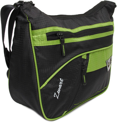 49% OFF on Zwart Men, Women Casual Black, Green Polyester Sling Bag