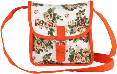 33% OFF on Vogue Tree Women Casual White Canvas Sling Bag