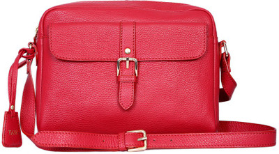 57% OFF on Taws Women Formal Red Genuine Leather Sling Bag