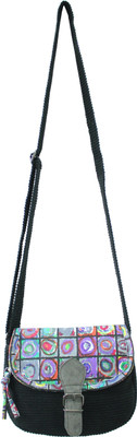 44% OFF on Anekaant Women Casual Black Canvas, PU Sling Bag 44% OFF on Anekaant Women Casual Black Canvas, PU Sling Bag