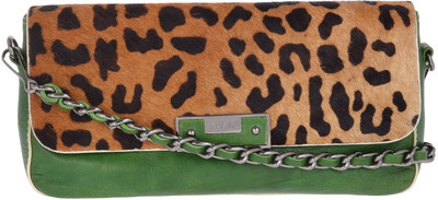 WeMe Women Casual Green Genuine Leather Sling Bag