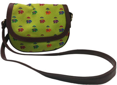 25% OFF on The Elephant Company Girls Green Cotton, PU Sling Bag 25% OFF on The Elephant Company Girls Green Cotton, PU Sling Bag