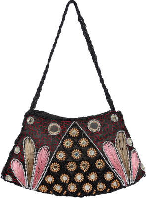 40% OFF on Rajrang Girls Casual Black Satin Sling Bag