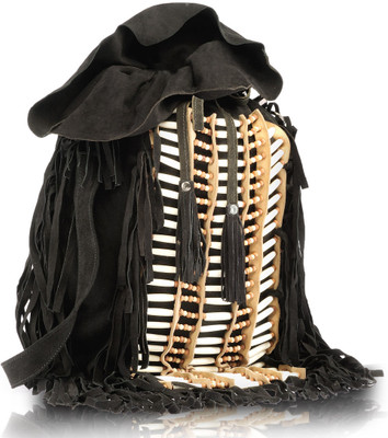 40% OFF on Phive Rivers Women Casual Black Genuine Leather Sling Bag