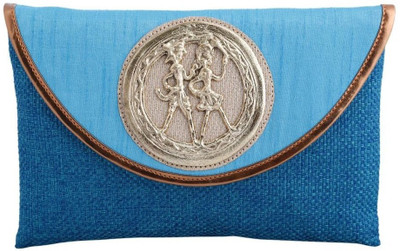34% OFF on Craftstages Women Casual Blue Jute Sling Bag