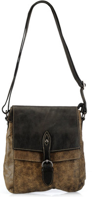 Phive Rivers Women Casual Black Genuine Leather Sling Bag