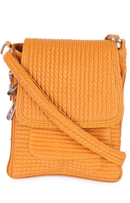 44% OFF on KAARTIK24 Girls Casual Tan Leatherette Sling Bag