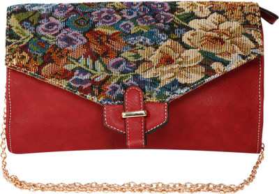 39% OFF on Thegudlook Women Casual Maroon Leatherite Sling Bag