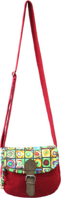 40% OFF on Anekaant Women Casual Red Canvas, PU Sling Bag 40% OFF on Anekaant Women Casual Red Canvas, PU Sling Bag