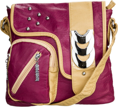76% OFF on Glitters Women, Girls Casual Purple, Beige Artificial Leather Sling Bag 76% OFF on Glitters Women, Girls Casual Purple, Beige Artificial Leather Sling Bag