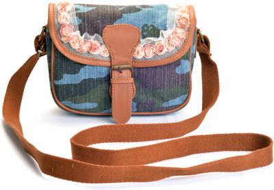 Ivory Tag Women Blue Leatherette, Canvas