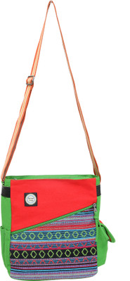 12% OFF on Anekaant Women Casual Green Canvas, Cotton Sling Bag 12% OFF on Anekaant Women Casual Green Canvas, Cotton Sling Bag