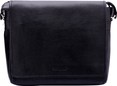 42% OFF on Scharf Men Casual Black Genuine Leather Sling Bag