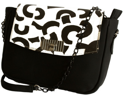 55% OFF on Demure Women Casual Black, White Canvas, PU Sling Bag 55% OFF on Demure Women Casual Black, White Canvas, PU Sling Bag