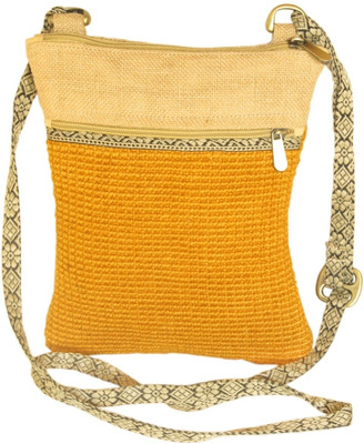 Beautona Girls Yellow Jute, Cotton