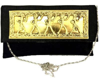 15% OFF on Craftstages Women Casual Black Jute Sling Bag