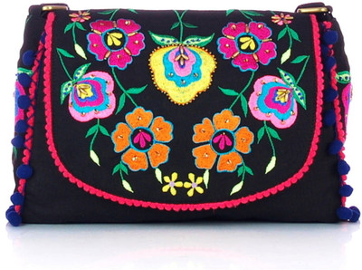 20% OFF on Shaun Design Women, Girls Black Canvas Sling Bag 20% OFF on Shaun Design Women, Girls Black Canvas Sling Bag