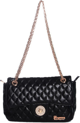 40% OFF on Eleegance Women Casual Black PU Sling Bag 40% OFF on Eleegance Women Casual Black PU Sling Bag