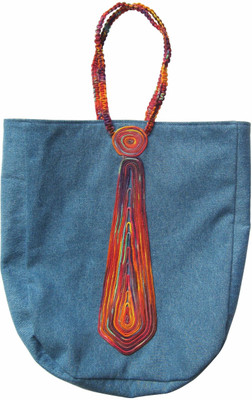 Juhi Malhotra Girls Casual Multicolor Denim Tote