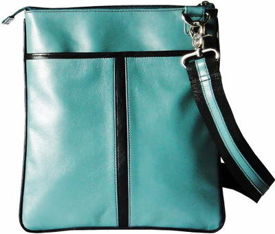 10% OFF on Hibiscus Women Casual Blue Genuine Leather Sling Bag 10% OFF on Hibiscus Women Casual Blue Genuine Leather Sling Bag