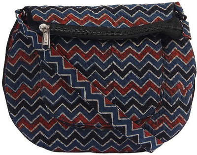 Ethnicshack Women Casual Blue Cotton Sling Bag