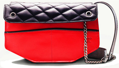 42% OFF on TWACH Women Evening/Party Red, Black Genuine Leather Sling Bag