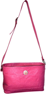 58% OFF on Saiva Women Casual, Evening/Party, Festive, Formal Pink Genuine Leather Sling Bag