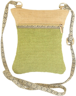 Beautona Girls Green Jute, Cotton