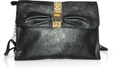 Fab Fashion Women, Girls Casual, Festive, Formal Black Leatherette Sling Bag