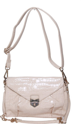 30% OFF on Thegudlook Women Casual White Leatherette Sling Bag