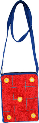 28% OFF on Viniyog Women Casual Red, Blue Cotton Sling Bag
