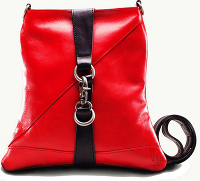 33% OFF on TWACH Women Casual Red Genuine Leather Sling Bag