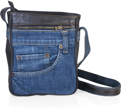 10% OFF on Hibiscus Women Casual Brown, Blue Genuine Leather, Denim Sling Bag 10% OFF on Hibiscus Women Casual Brown, Blue Genuine Leather, Denim Sling Bag