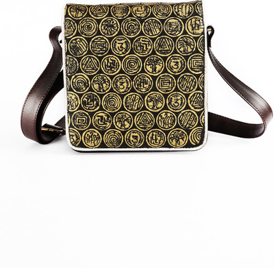 8% OFF on Rang Rage Men Casual Brown Canvas Sling Bag