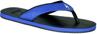 17% OFF on Stylar Blue and Black Virat Flip Flops