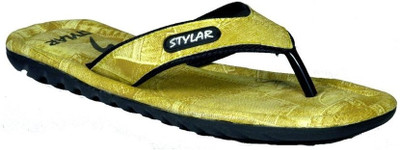 29% OFF on Stylar Cream And White Max Flip Flops