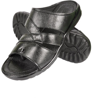 56% OFF on Nonch Le Black And Black Leather Sandals