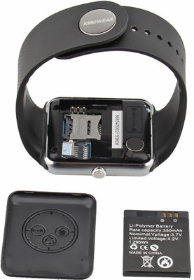 Qtec SWT08 Smartwatch (Black Strap) 