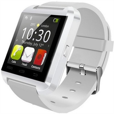 Jas U8 Smartwatch (White Strap) 