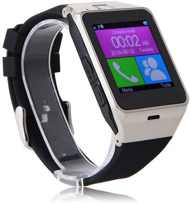 Qtec Sw018 Silver Smartwatch (Black Strap) 