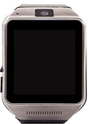 Qtec Sw018 Silver Smartwatch (Black Strap) 