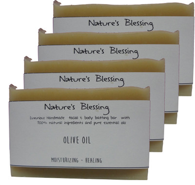 Nature's Olive Oil Handmade Soap - Pack of 4 Nature's Olive Oil Handmade Soap - Pack of 4