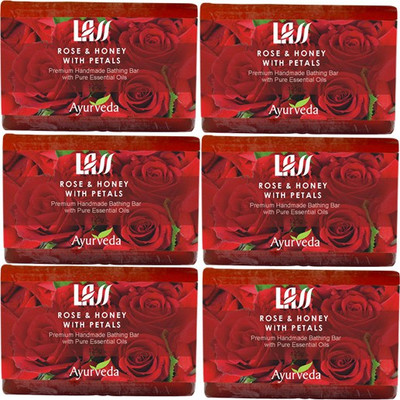 Lass Naturals Rose And Honey With Patels Handmade Soap (Pack Of 6) (750 G)